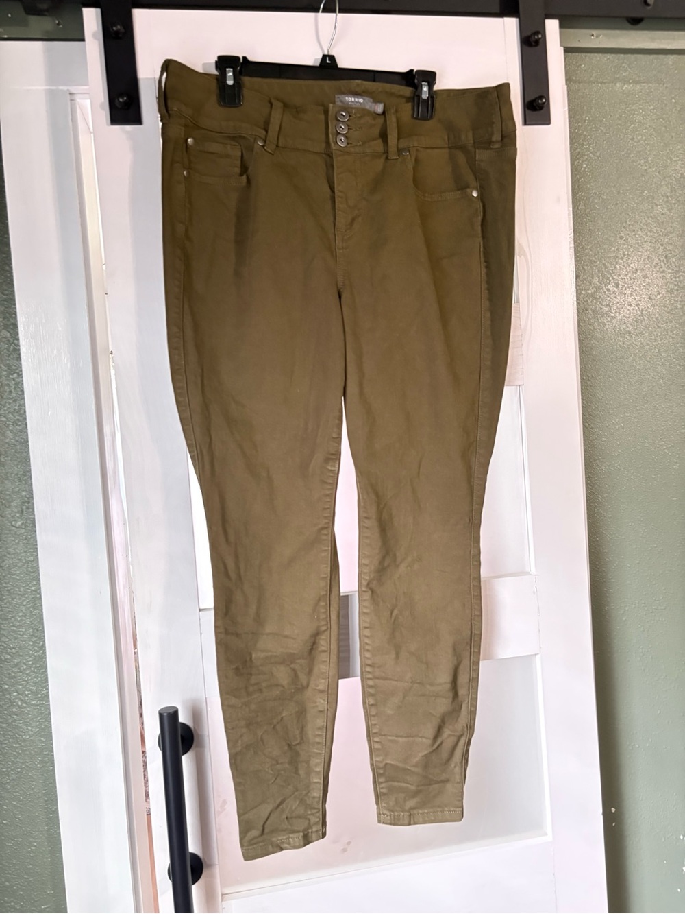 torrid Olive High-Rise Skinny Jeans